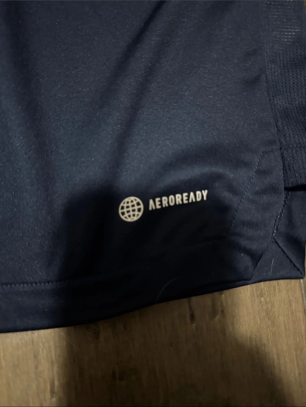 adidas Men’s Navy Blue Soccer Jersey with Light Blue and White Accents